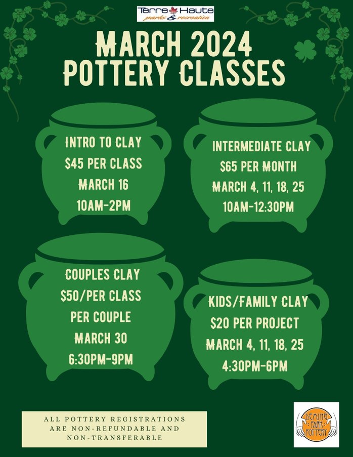 MARCH POTTERY CLASSES