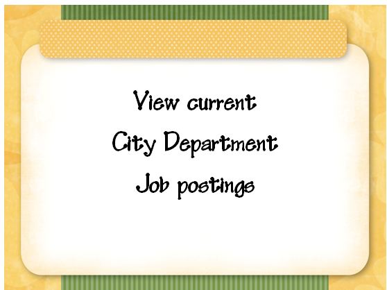 View current employment opportunities