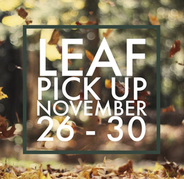Leaf Pick Up Information for 11/26/2018