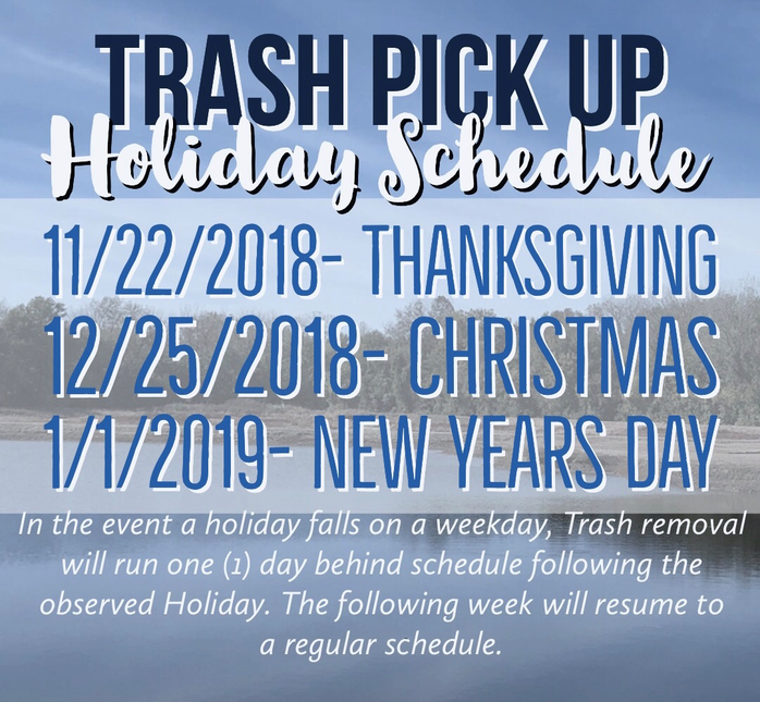 Republic Services - Trash Pick Up Holiday Schedule